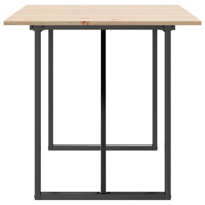 Esstisch O-Gestell 160x80x75 cm Massivholz Kiefer und Stahl