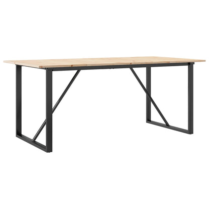 Esstisch O-Gestell 180x90x75 cm Massivholz Kiefer und Stahl