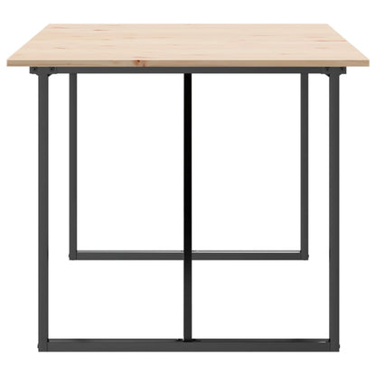 Esstisch O-Gestell 180x90x75 cm Massivholz Kiefer und Stahl