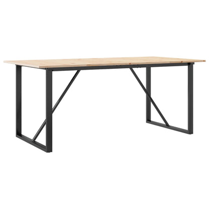 Esstisch O-Gestell 180x90x75 cm Massivholz Kiefer und Stahl