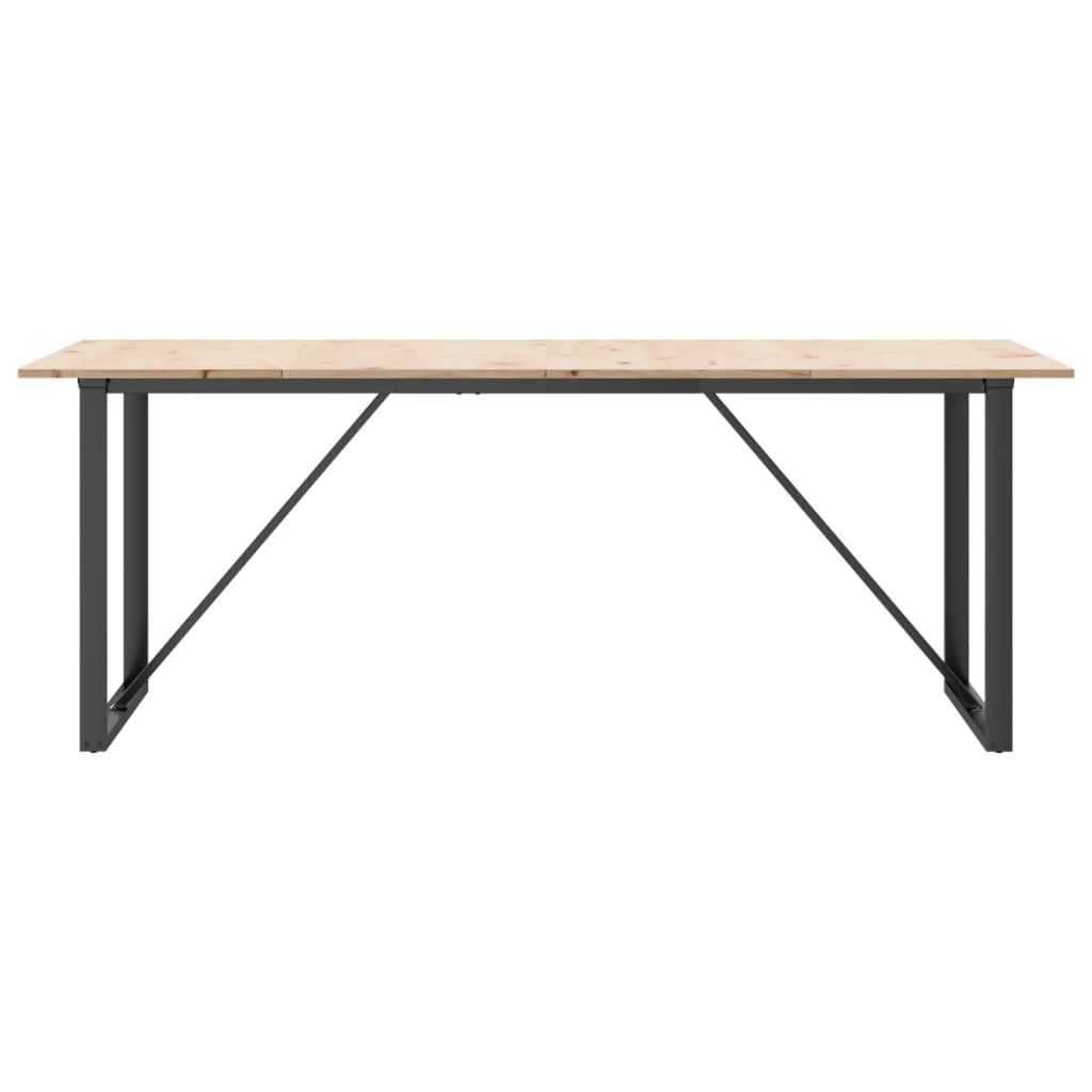 Esstisch O-Gestell 200x100x75cm Massivholz Kiefer und Stahl