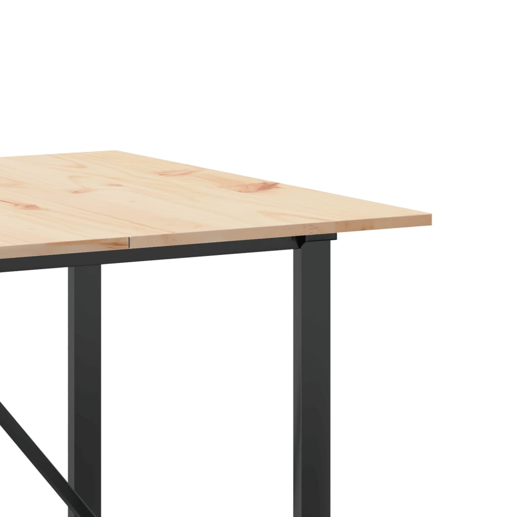 Esstisch O-Gestell 200x100x75cm Massivholz Kiefer und Stahl