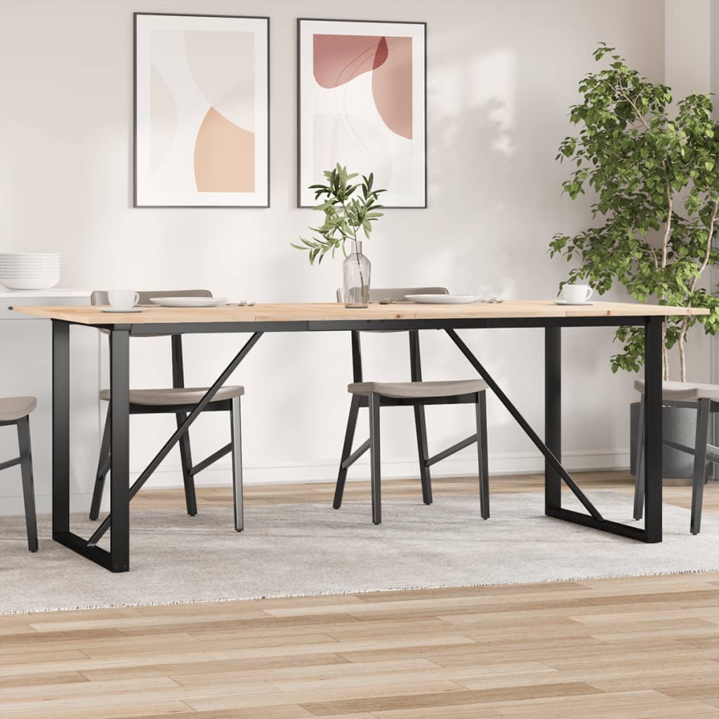 Esstisch O-Gestell 200x100x75cm Massivholz Kiefer und Stahl