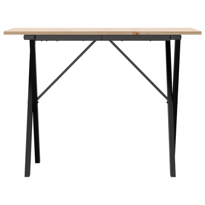 Esstisch X-Gestell 100x50x75 cm Massivholz Kiefer und Stahl