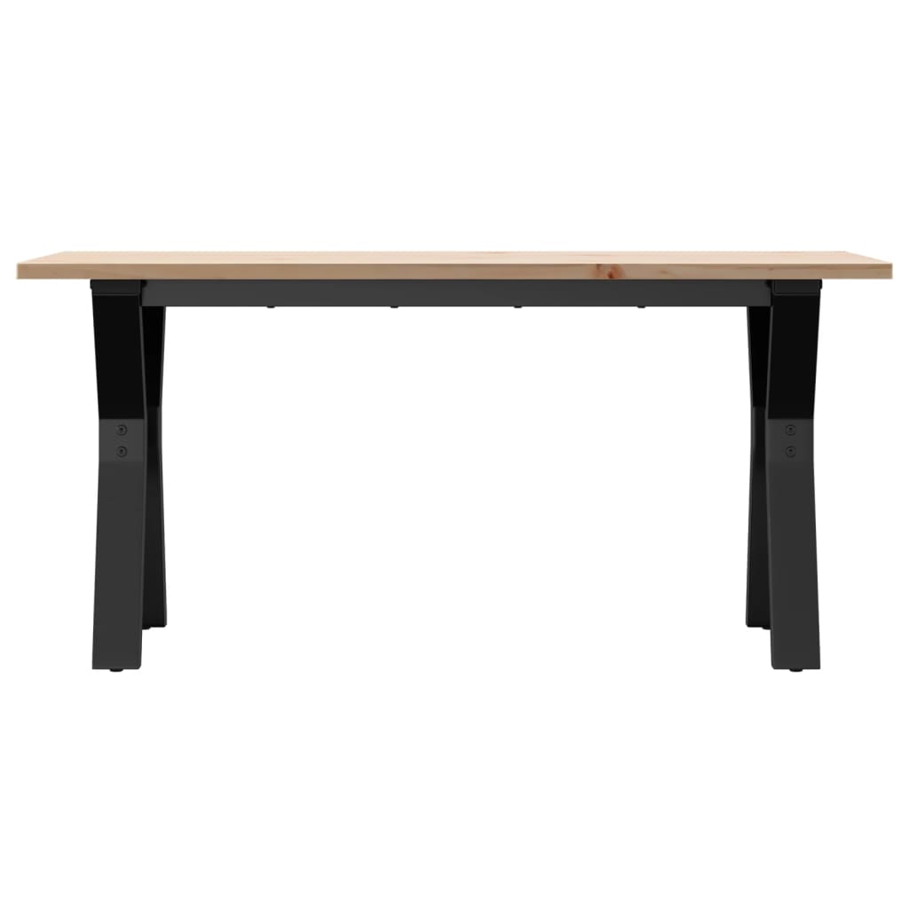 Couchtisch Y-Gestell 100x50x45 cm Massivholz Kiefer & Stahl