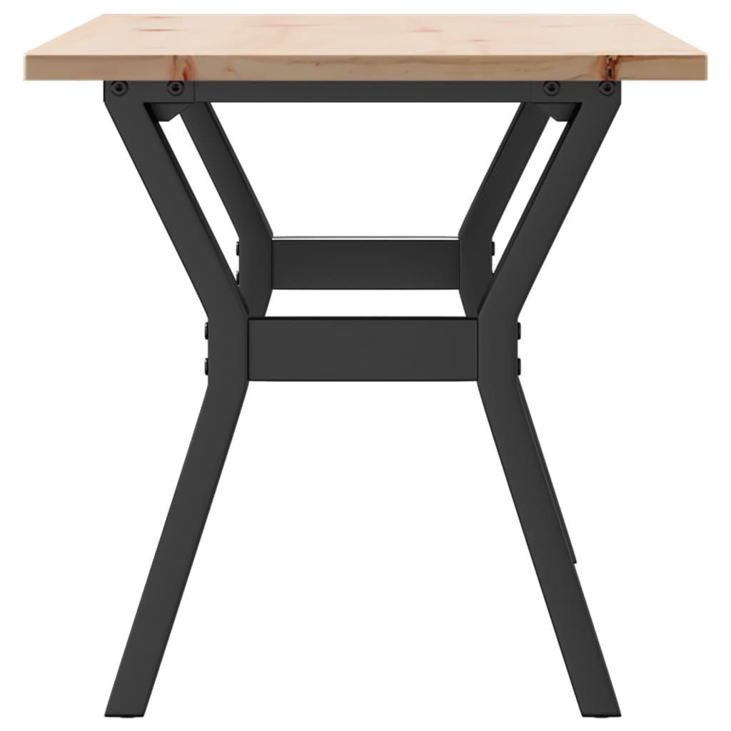 Couchtisch Y-Gestell 100x50x45 cm Massivholz Kiefer & Stahl
