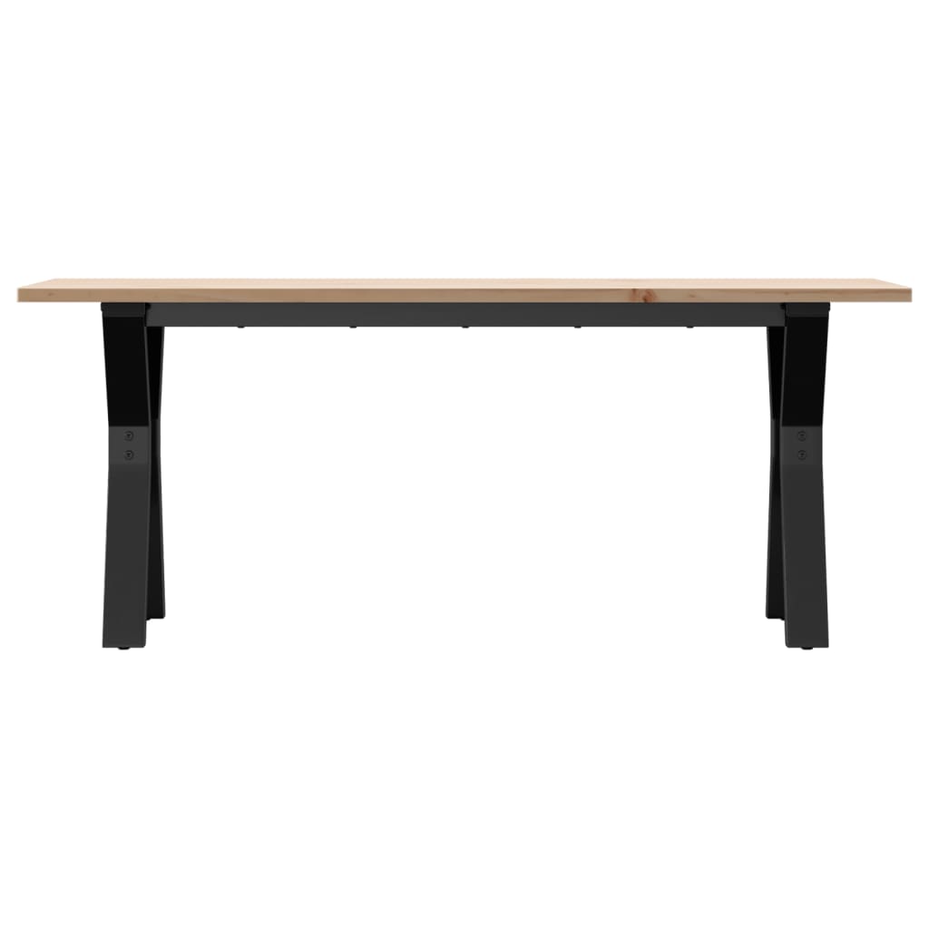Coffee table Y-frame 110x40x45 cm solid pine wood &amp; cast iron