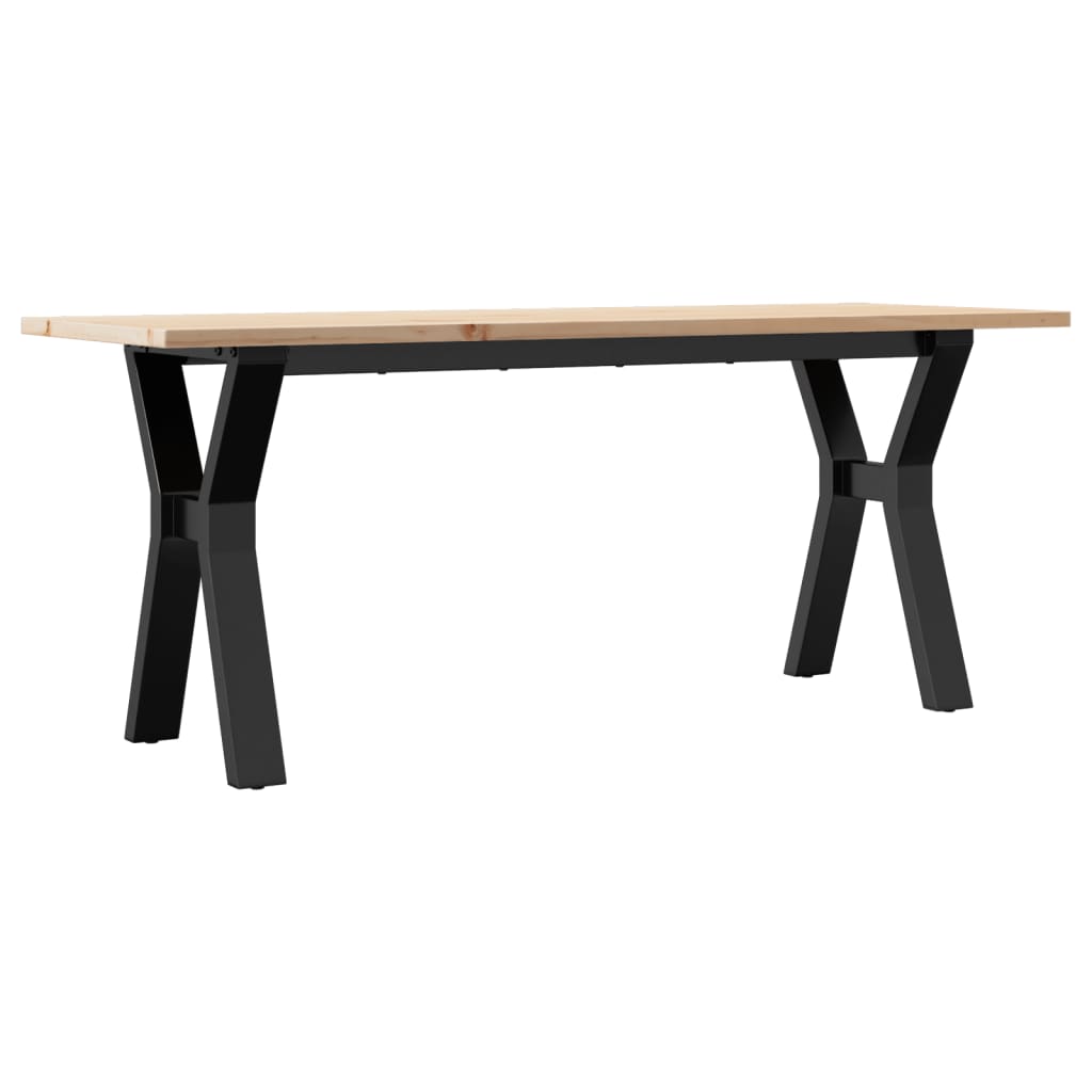 Coffee table Y-frame 110x40x45 cm solid pine wood &amp; cast iron