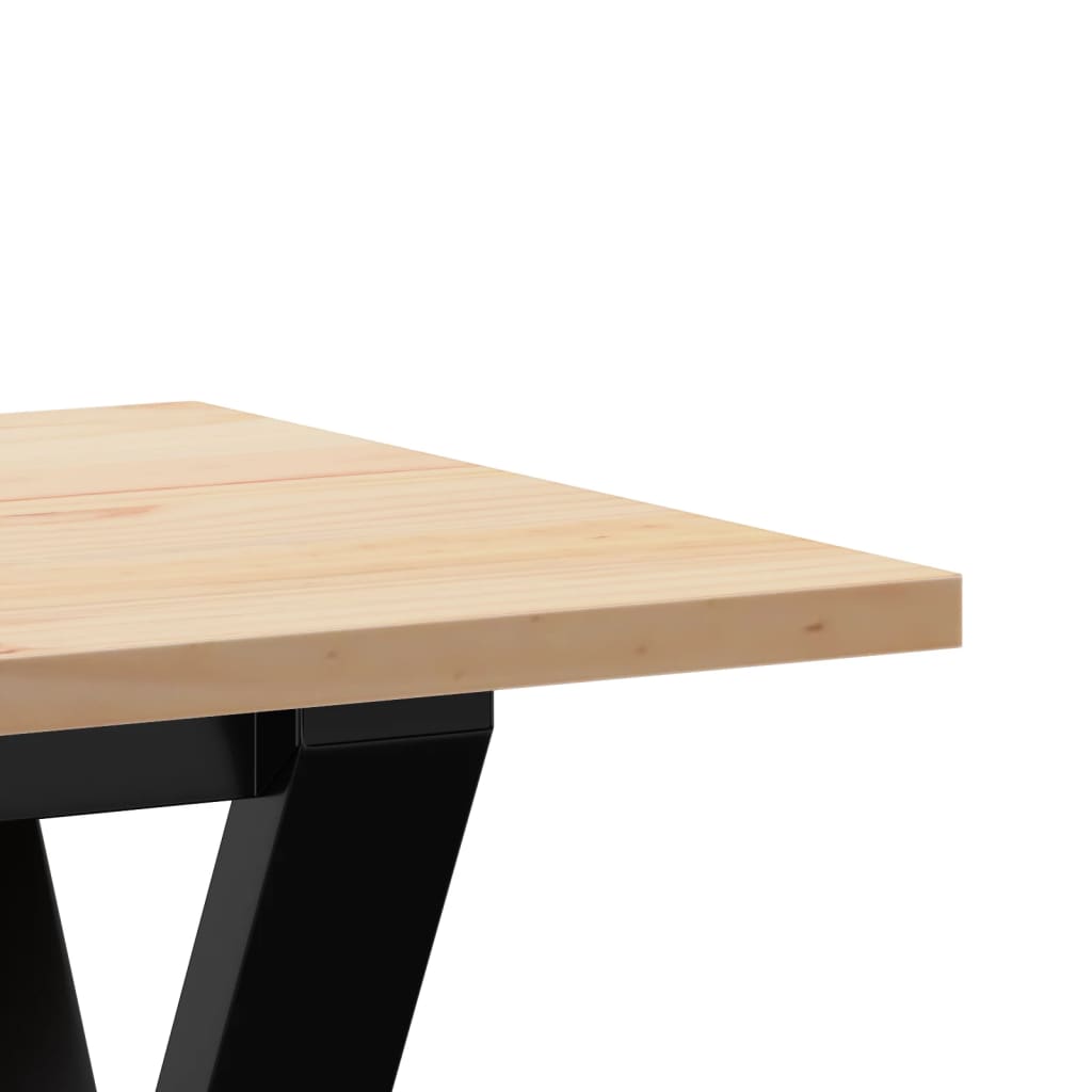 Coffee table Y-frame 110x40x45 cm solid pine wood &amp; cast iron