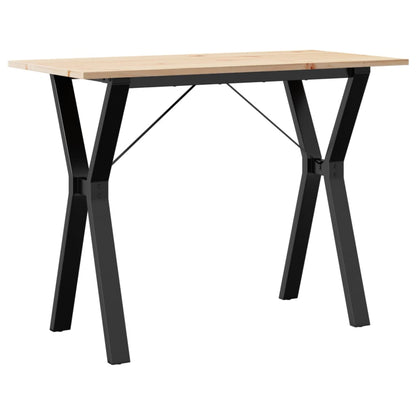 Esstisch Y-Gestell 100x50x75 cm Massivholz Kiefer und Stahl