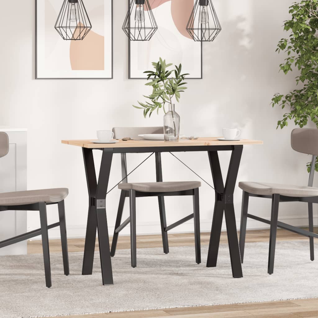 Esstisch Y-Gestell 100x50x75 cm Massivholz Kiefer und Stahl