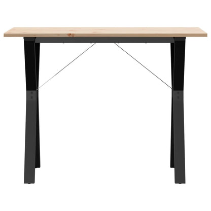 Esstisch Y-Gestell 100x50x75 cm Massivholz Kiefer und Stahl