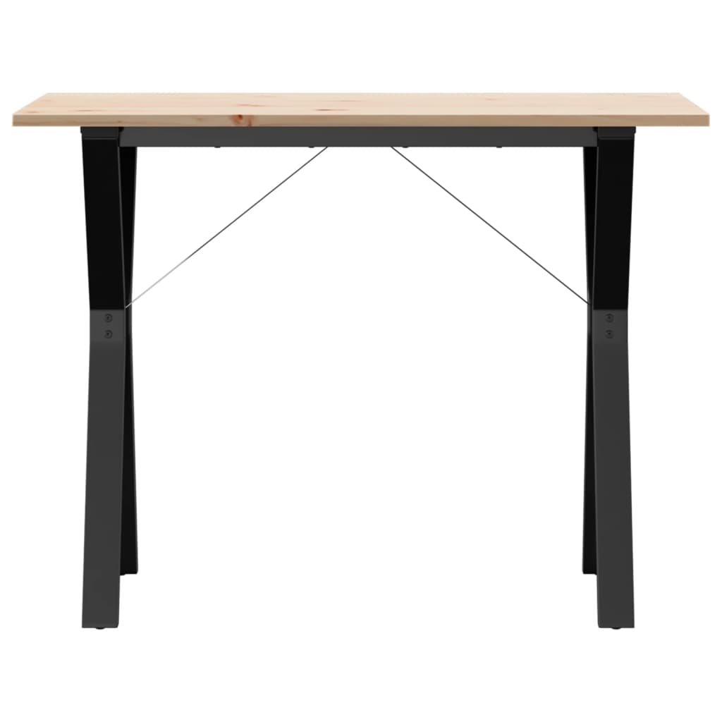 Esstisch Y-Gestell 100x50x75 cm Massivholz Kiefer und Stahl