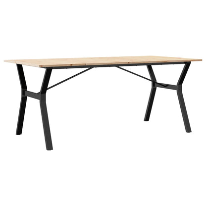 Esstisch Y-Gestell 180x90x75 cm Massivholz Kiefer und Stahl