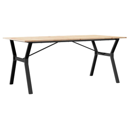 Esstisch Y-Gestell 180x90x75 cm Massivholz Kiefer und Stahl