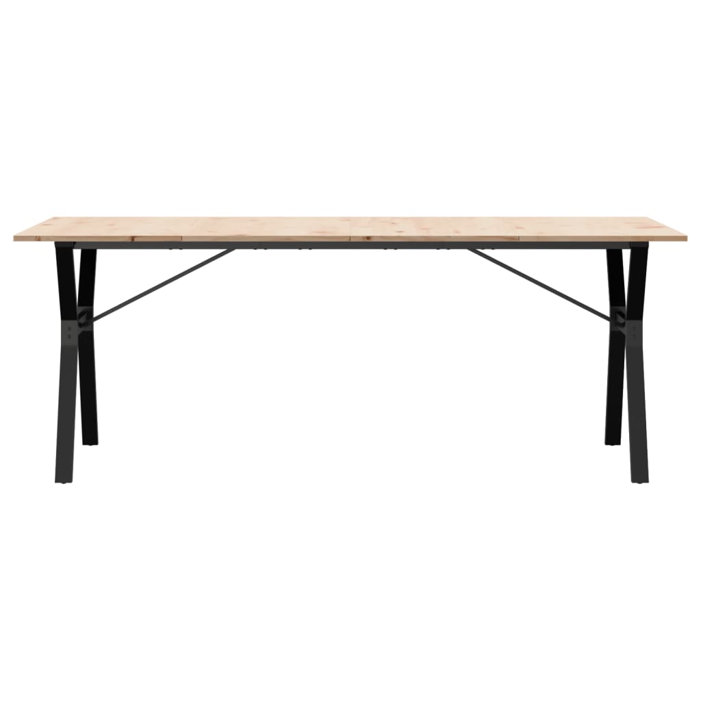 Esstisch Y-Gestell 200x100x75cm Massivholz Kiefer und Stahl