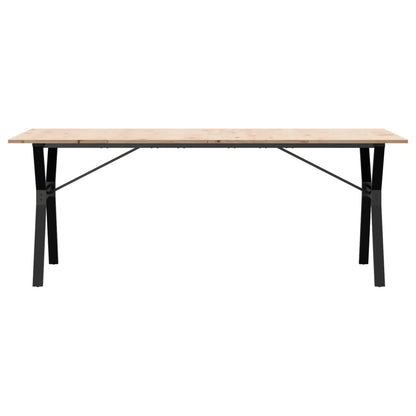 Esstisch Y-Gestell 200x100x75cm Massivholz Kiefer und Stahl