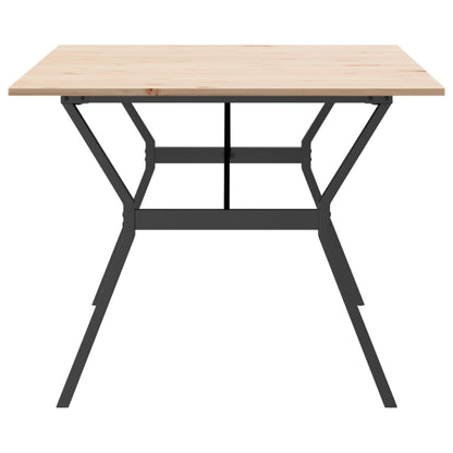 Esstisch Y-Gestell 200x100x75cm Massivholz Kiefer und Stahl