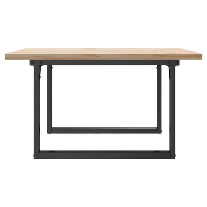 Couchtisch O-Gestell 80x80x45,5cm Massivholz Kiefer & Stahl