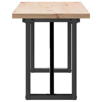 Couchtisch O-Gestell 160x40x45,5 cm Massivholz Kiefer Stahl