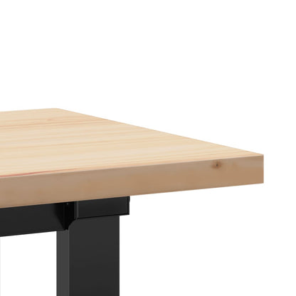 Couchtisch O-Gestell 160x40x45,5 cm Massivholz Kiefer Stahl