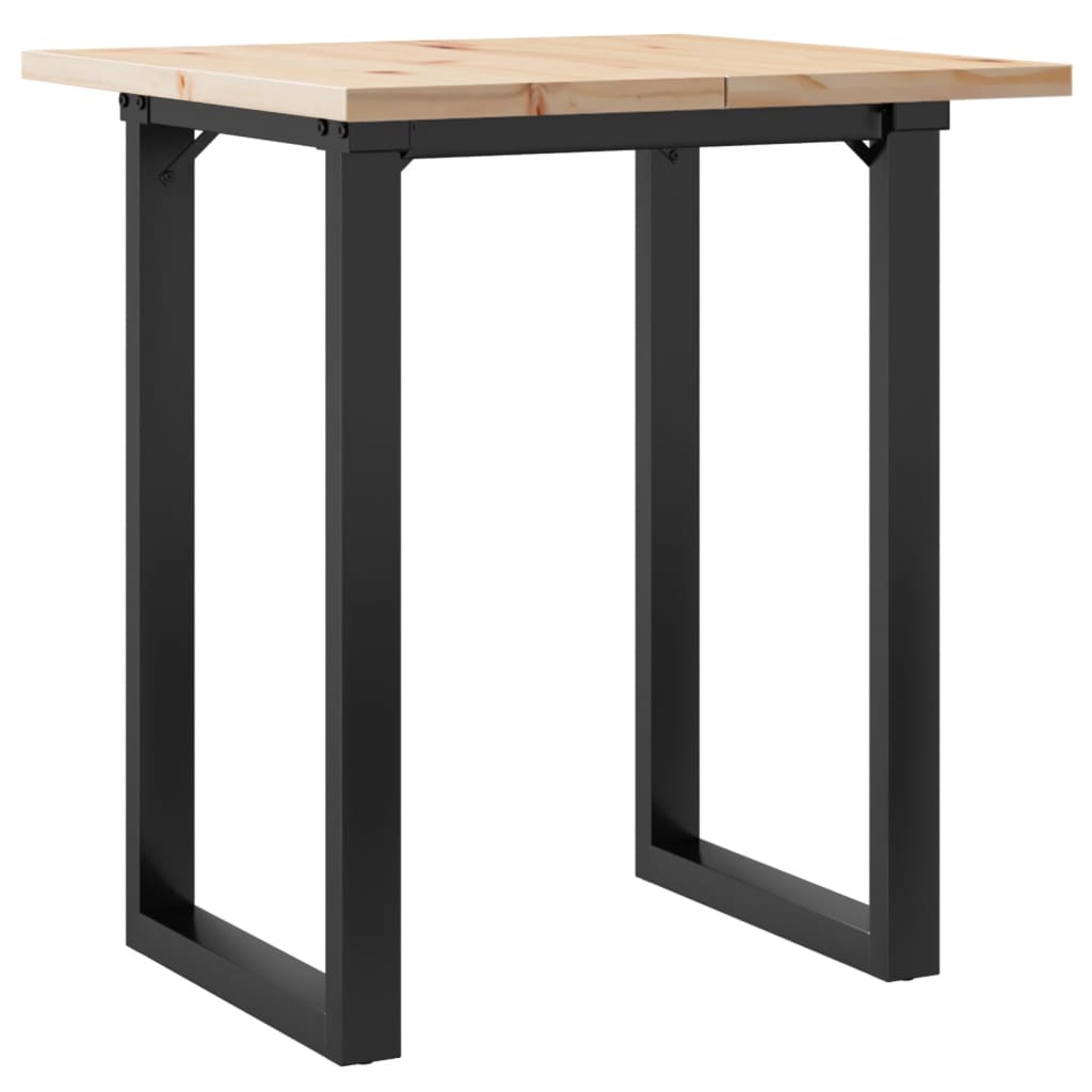 Esstisch O-Gestell 70x70x75,5 cm Massivholz Kiefer & Stahl