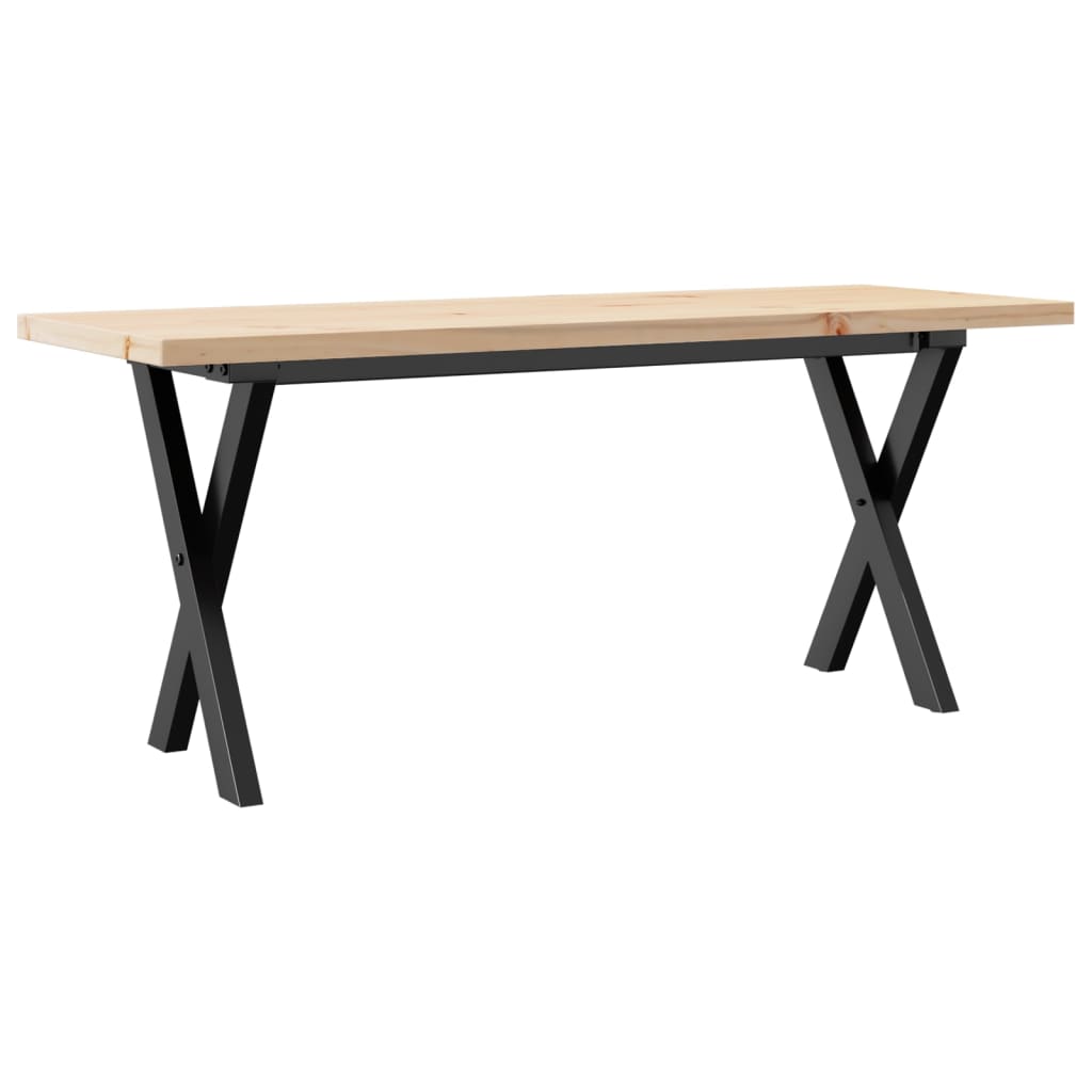 Table basse X-frame 110x40x45,5 cm pin massif acier