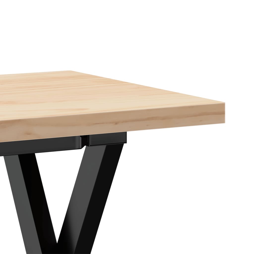 Table basse X-frame 110x40x45,5 cm pin massif acier