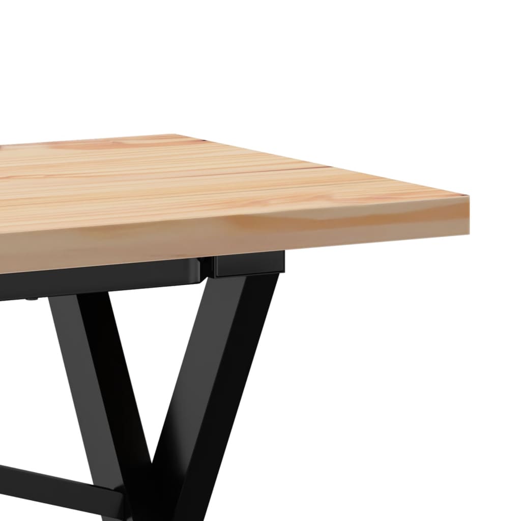 Table basse X-frame 160x40x45,5 cm pin massif acier