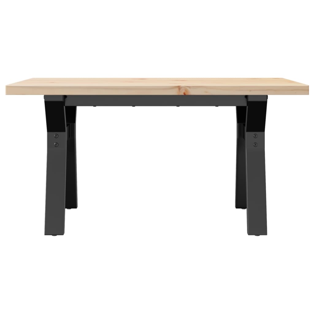 Couchtisch Y-Gestell 80x50x40,5cm Massivholz Kiefer & Stahl