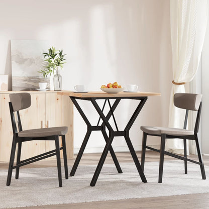 Esstisch Y-Gestell 70x70x75,5 cm Massivholz Kiefer & Stahl