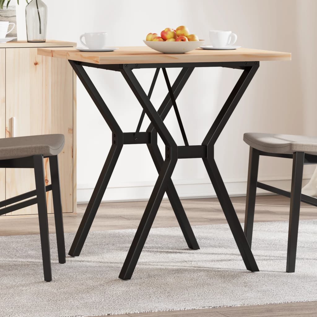 Esstisch Y-Gestell 70x70x75,5 cm Massivholz Kiefer & Stahl