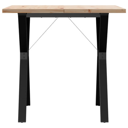 Esstisch Y-Gestell 80x80x75,5 cm Massivholz Kiefer & Stahl