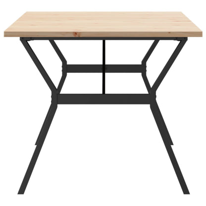 Esstisch Y-Gestell 180x90x75,5 cm Massivholz Kiefer & Stahl