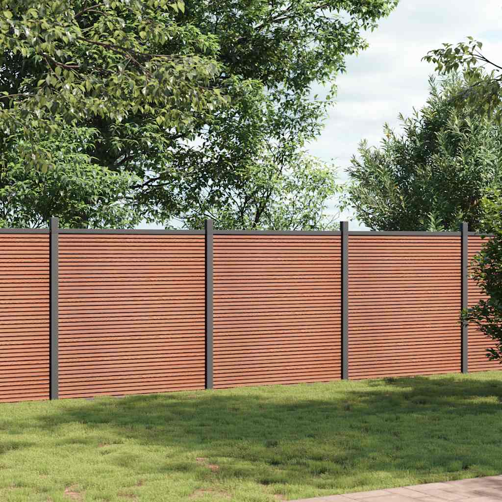 Zaunelement Braun 526x186 cm WPC