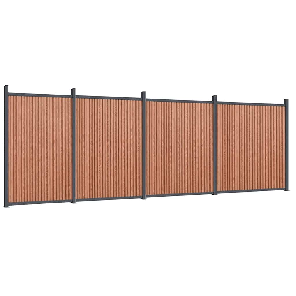 Zaunelement Braun 699x186 cm WPC