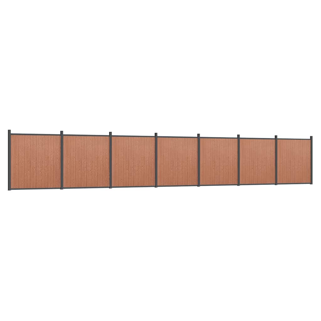 Zaunelement Braun 1218x186 cm WPC