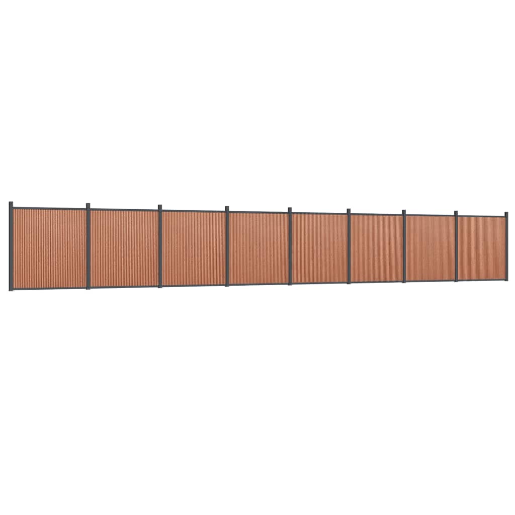 Zaunelement Braun 1391x186 cm WPC