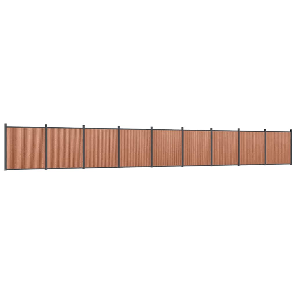 Zaunelement Braun 1564x186 cm WPC
