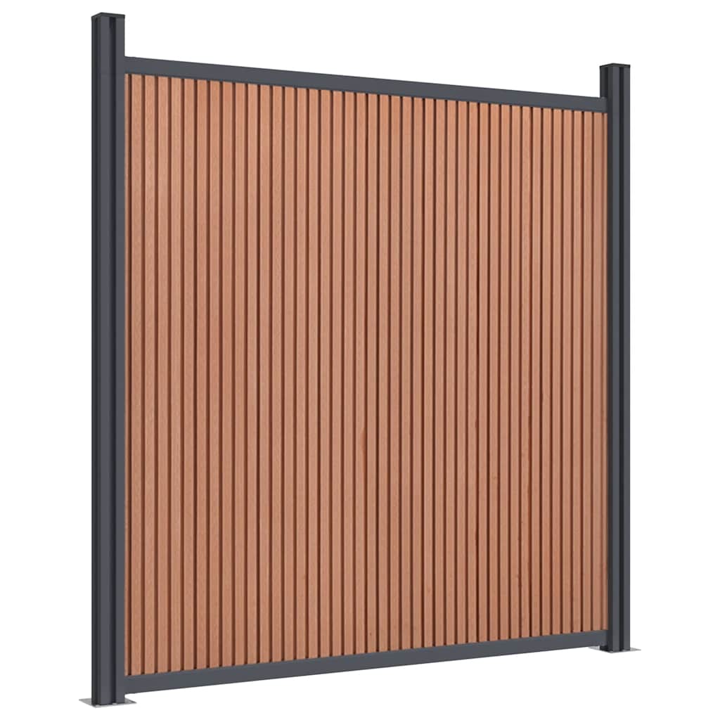 Zaunelement Braun 1564x186 cm WPC