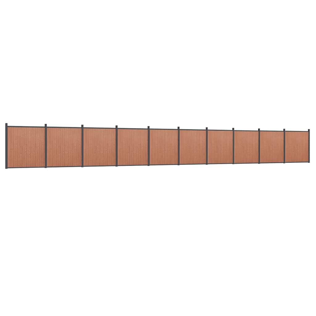 Zaunelement Braun 1737x186 cm WPC