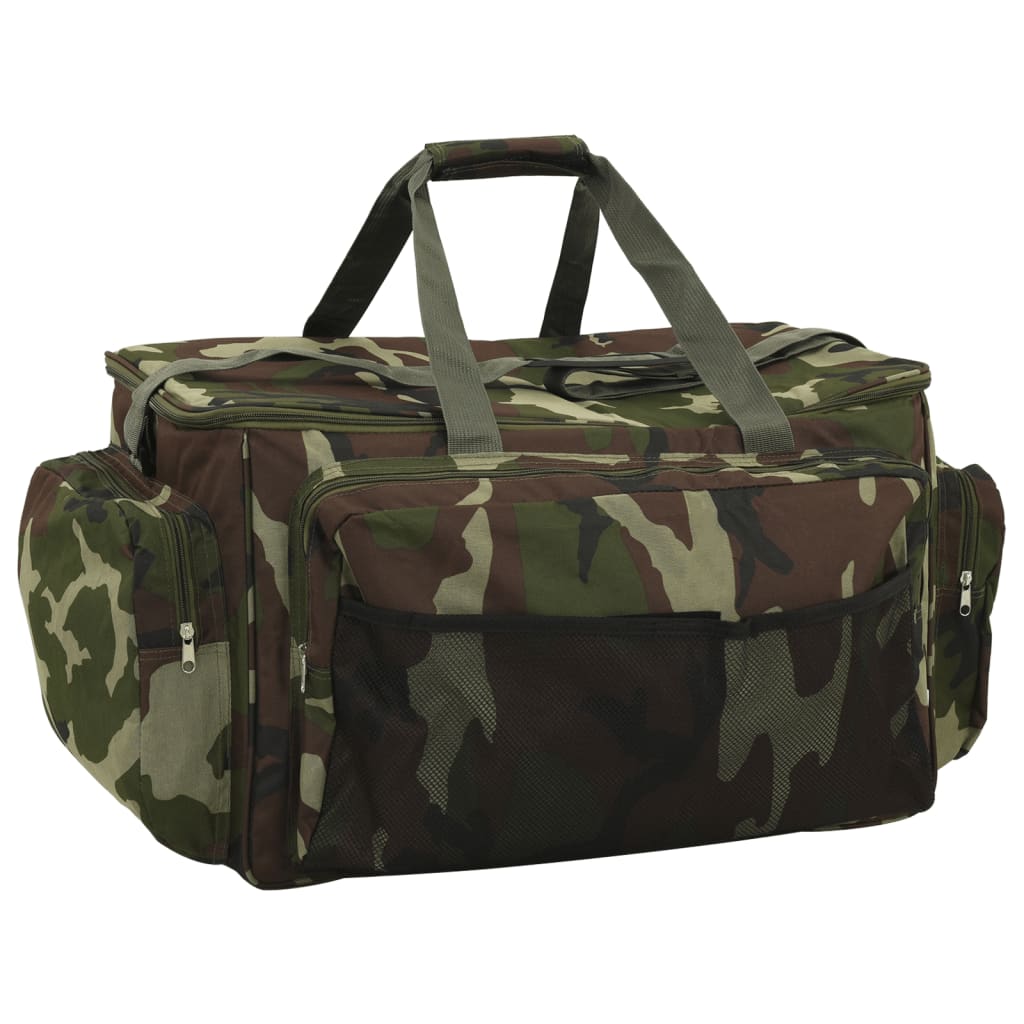 Sac de pêche imperméable en tissu Oxford camouflage vert