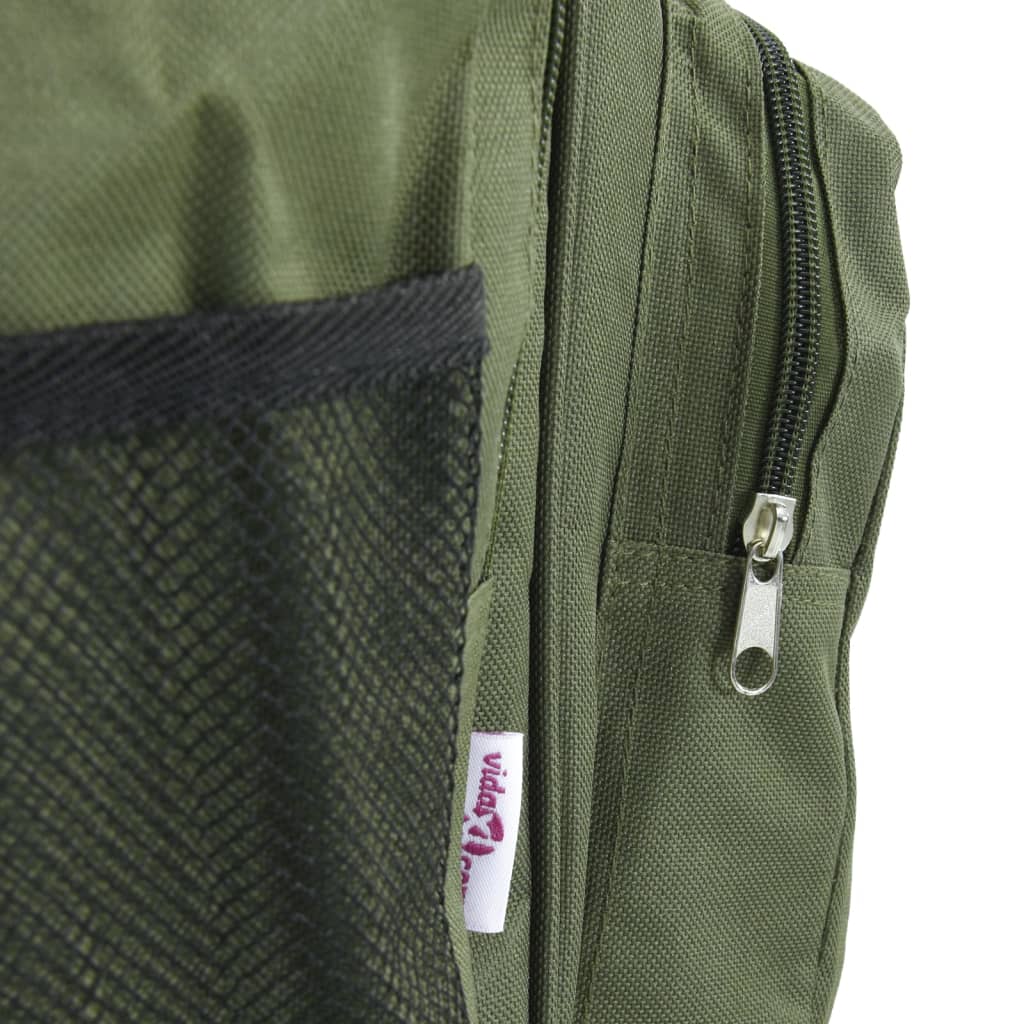 Sac de pêche imperméable en tissu Oxford vert foncé