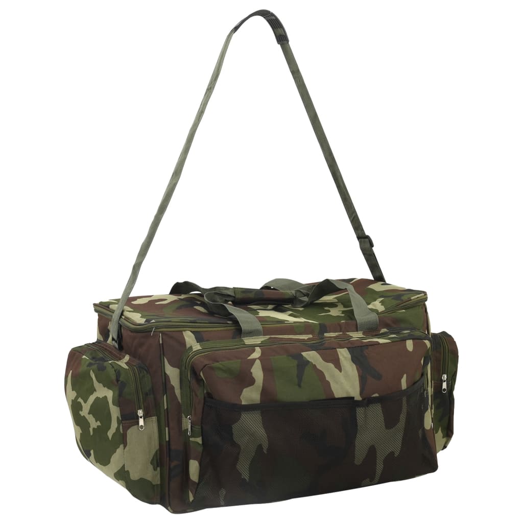 Sac de pêche imperméable en tissu Oxford camouflage vert