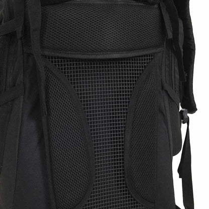 Wanderrucksack Schwarz 60 L Oxford-Gewebe