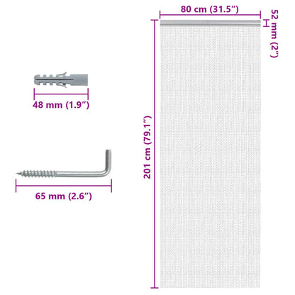 Türvorhang aus Ketten 80x201 cm Aluminium