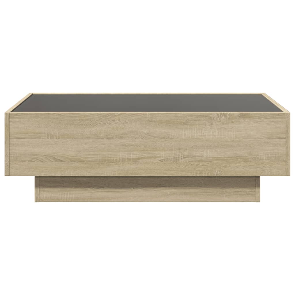 Table basse LED Chêne Sonoma 90x50x30 cm en bois