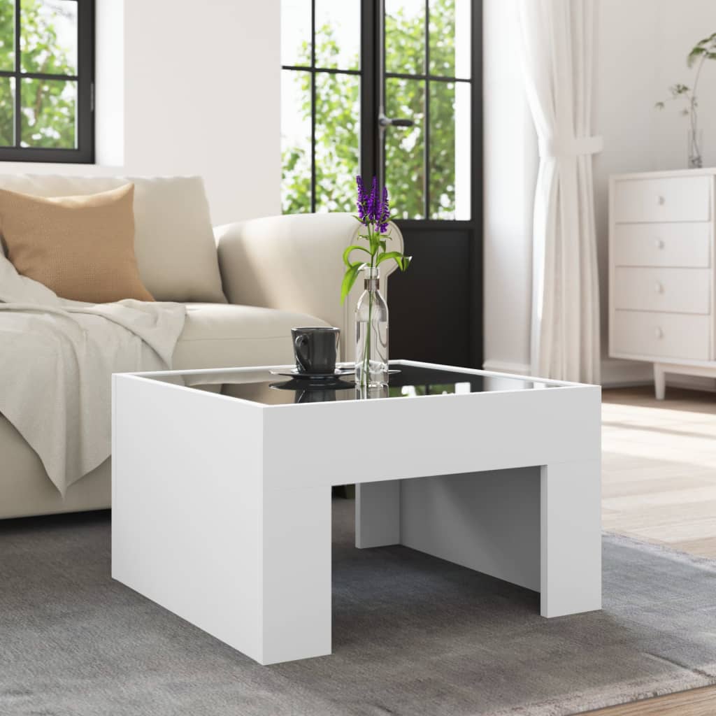 Table basse avec Infinity LED blanc 50x50x30 cm