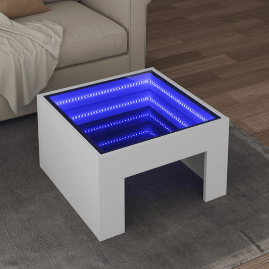 Table basse avec Infinity LED blanc 50x50x30 cm