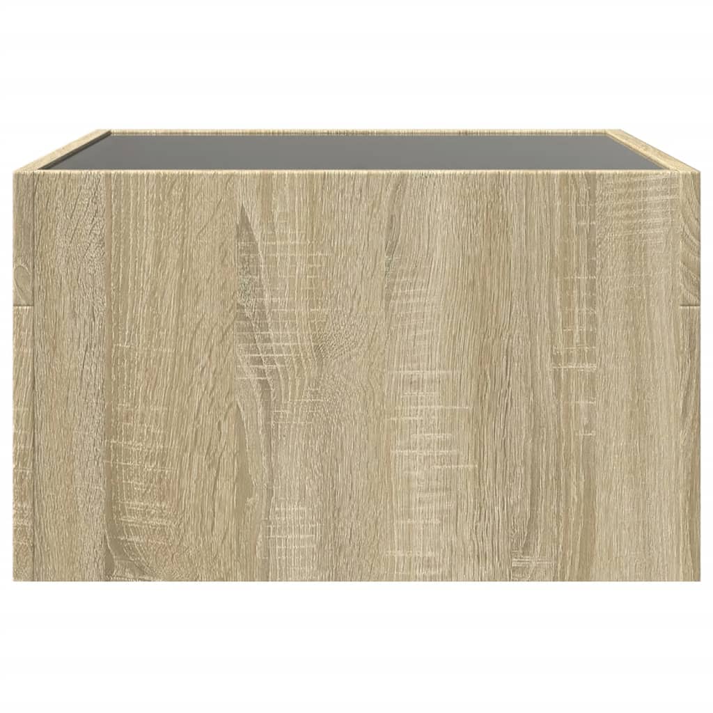 Coffee table with Infinity LED Sonoma oak 50x50x30 cm